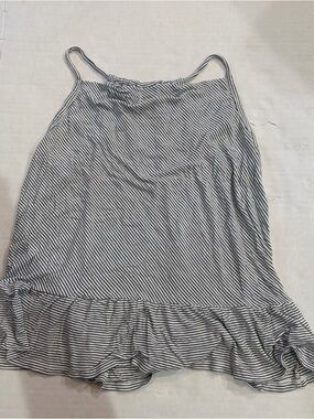 Mossimo Supply Co. Black and White Striped Spaghetti Strap Tank